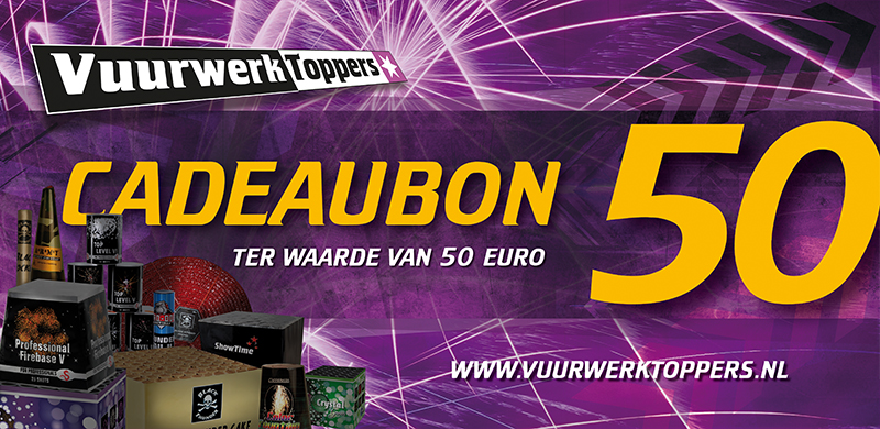 Vuurwerktoppers cadeaubon